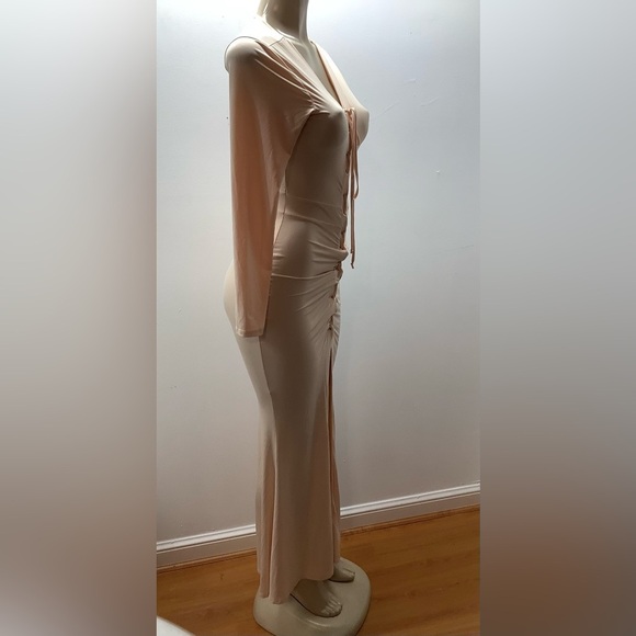 GoodTime USA Size Small Peach Scrunched Front String & Zipper Closure. Preloved - Picture 5 of 7